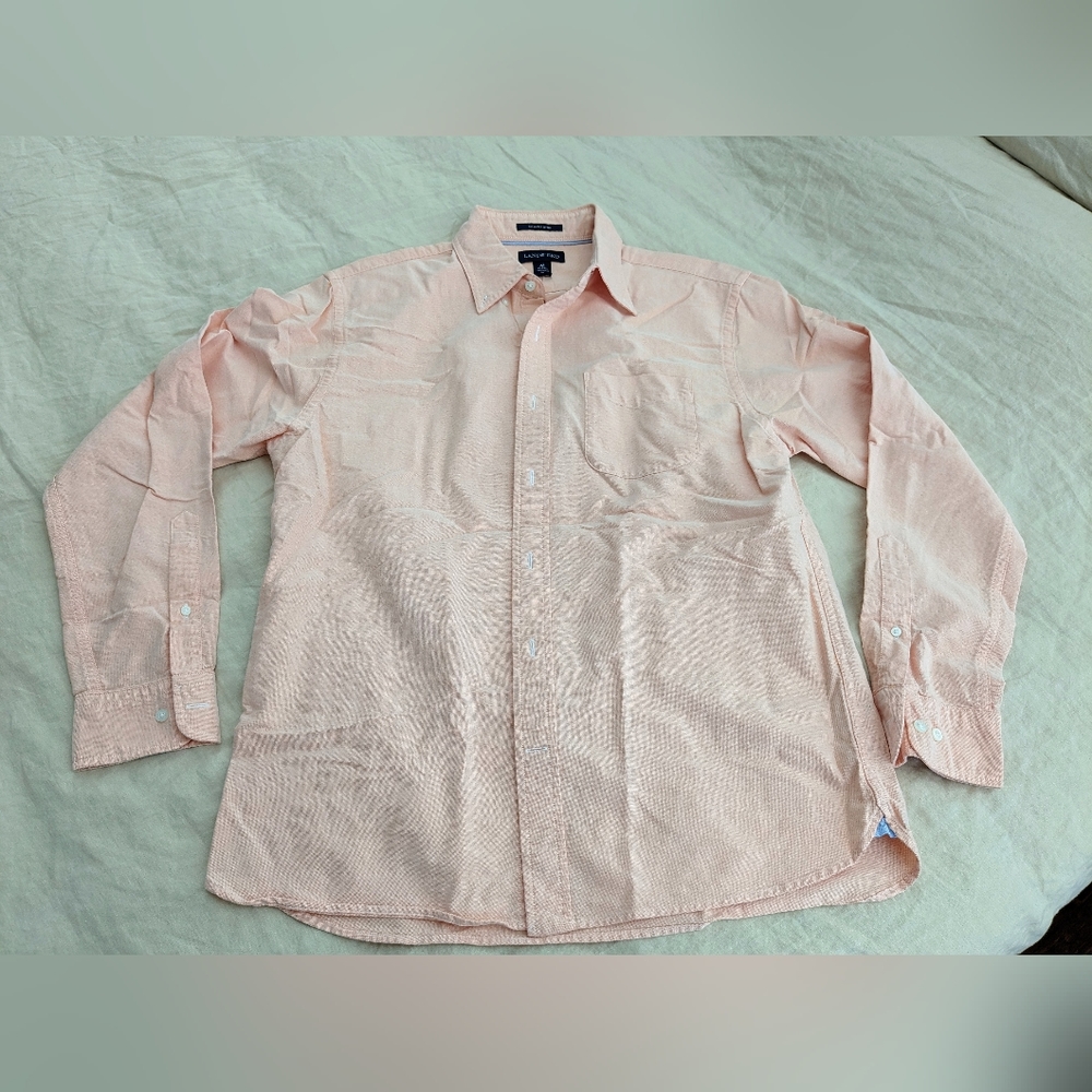 Lands End Cotton Orange Pinpoint Oxford Size M (bundle 2 for $20, 3 for $28)